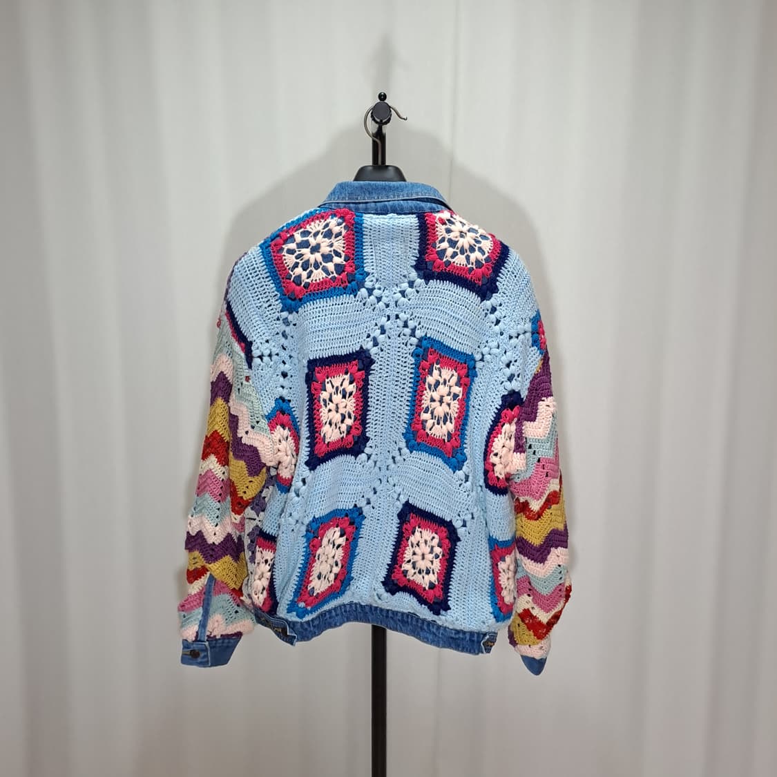 (새제품) 올리언스 스토어 리워크 코바늘 데님자켓 FREE B673 상품이미지5