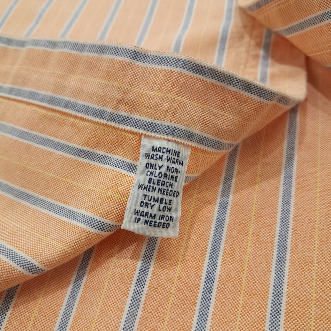 CN863 2XL 폴로 랄프로렌 오렌지 스트라이프 긴팔 셔츠 남방 상품이미지6