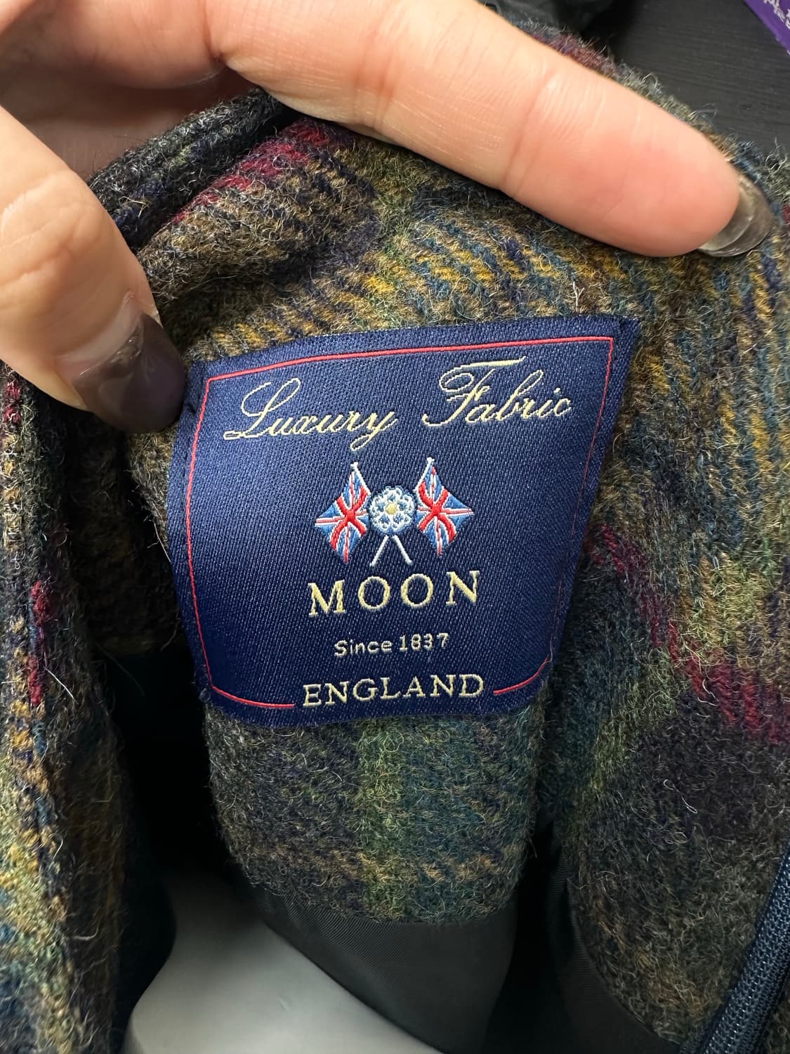 MOON 울 타탄체크 하프슬리브 포켓 원피스 상품이미지6