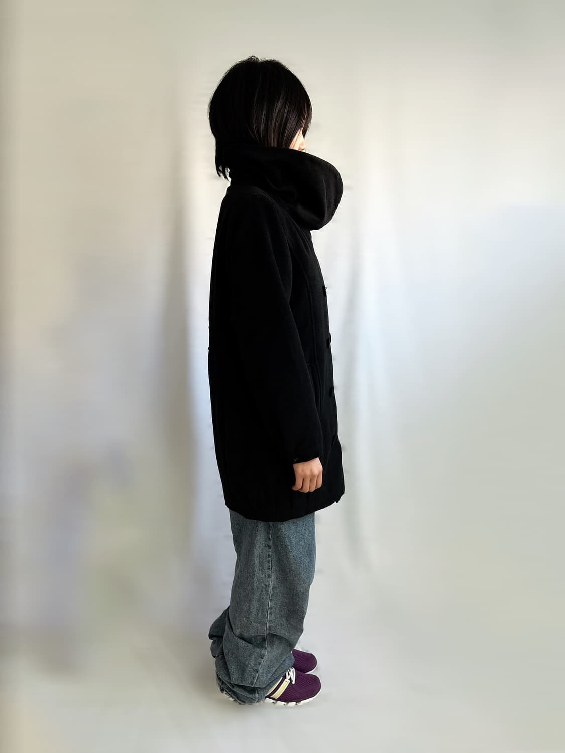 Tulip lined high-neck wool button coat 상품이미지3