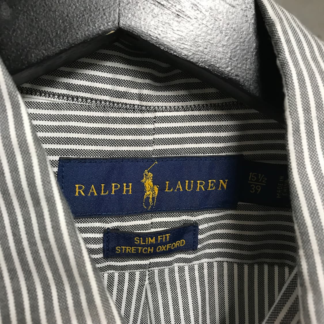 폴로 랄프로렌 스트라이프 셔츠 그레이 15/39 상품이미지5