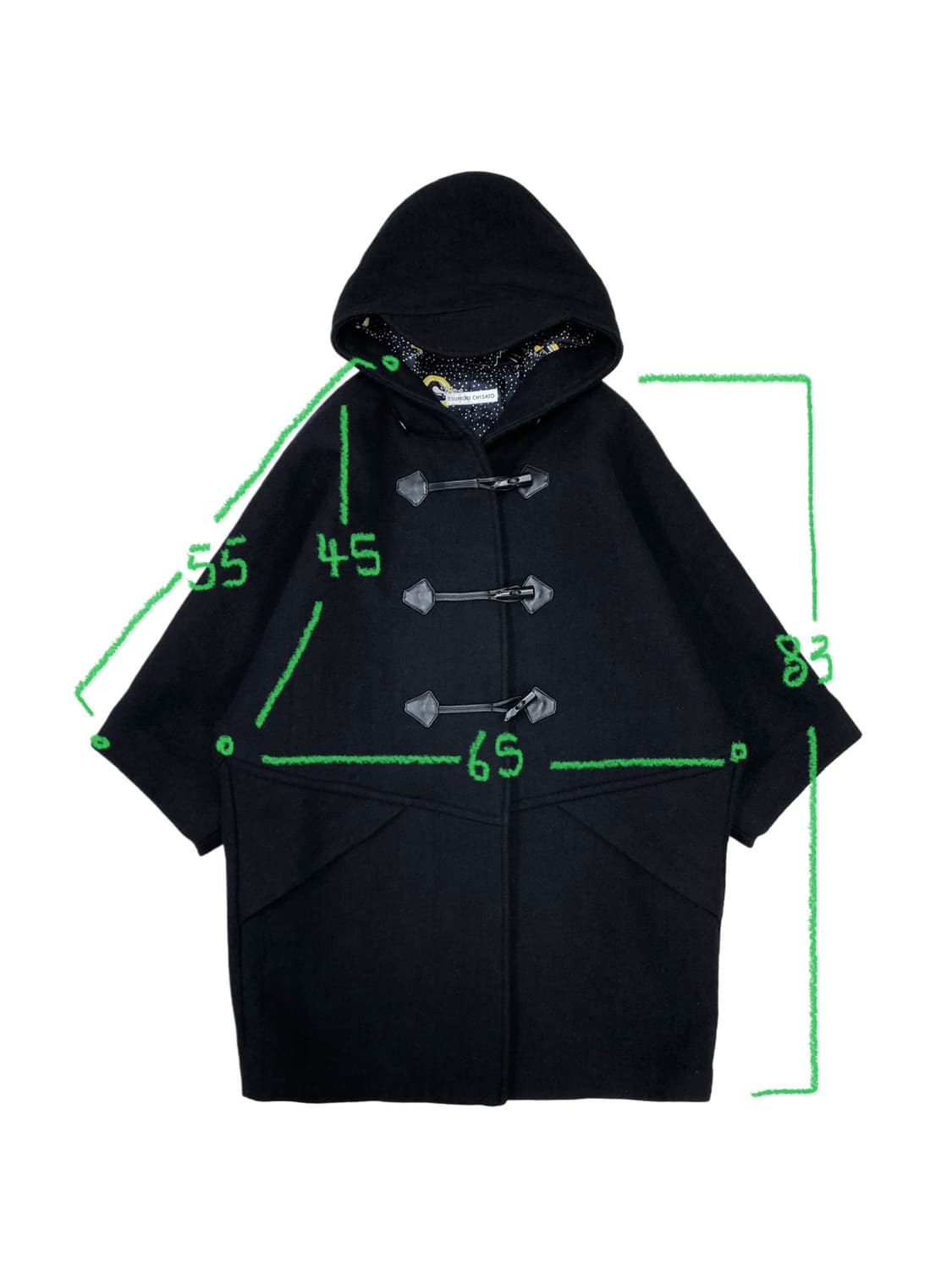 츠모리치사토 울 혼방 더플코트 상품이미지7