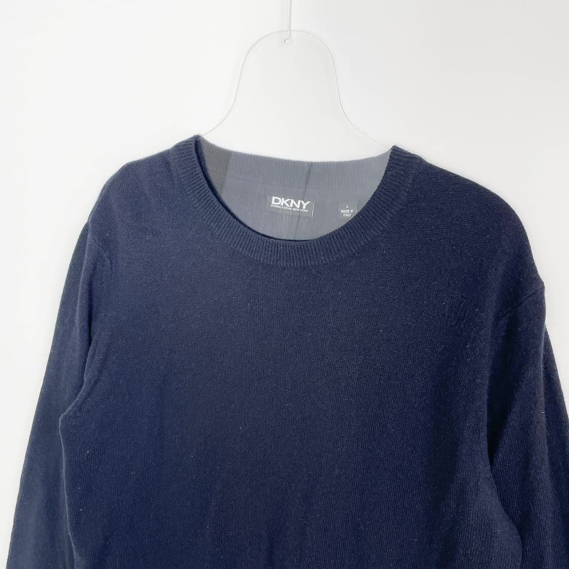 D2 DKNY 네이비 캐시미어 니트 스웨터 L사이즈 상품이미지2