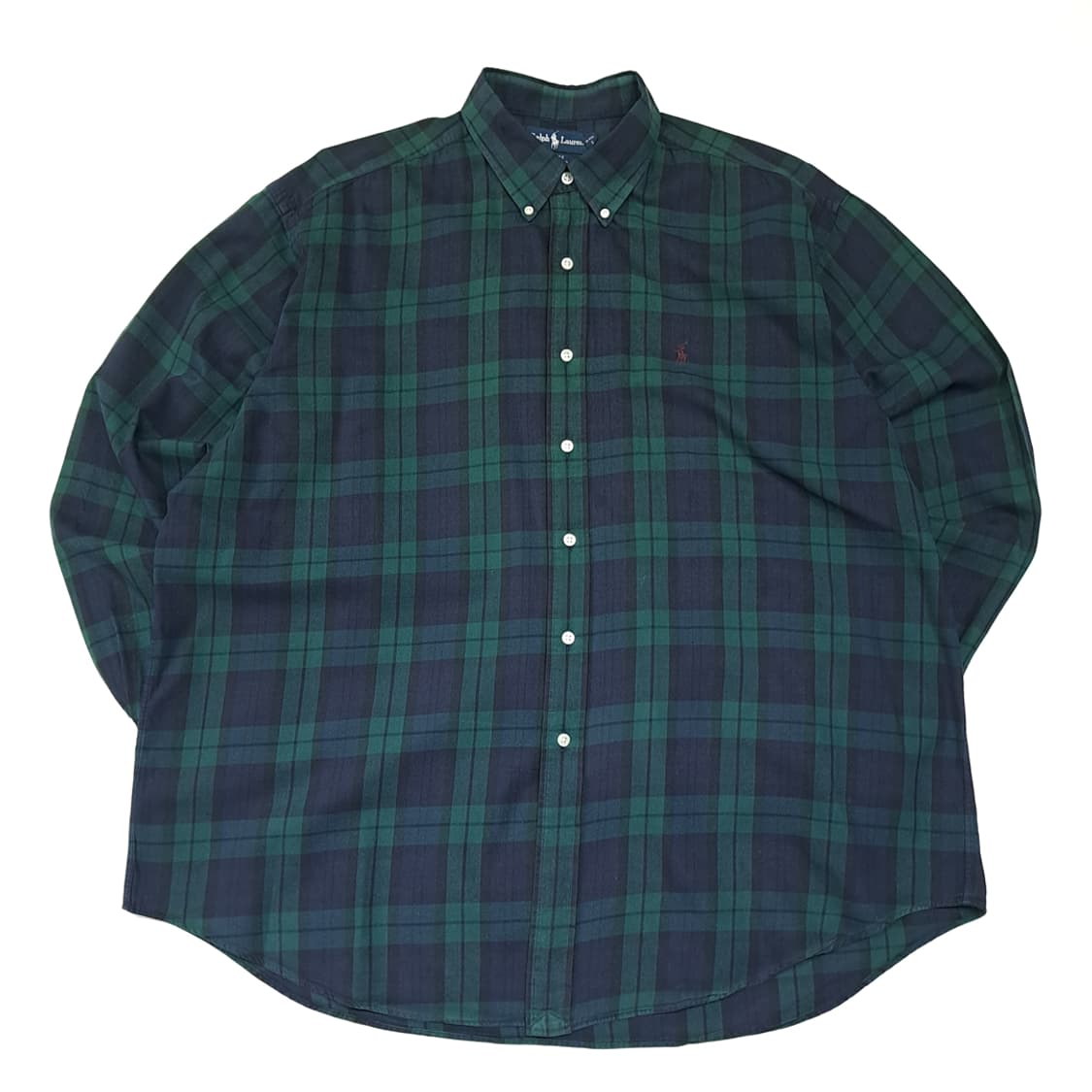 CL681 XL 폴로 90s 홍콩판 클래식 블랙워치 타탄체크 셔츠 남방 상품이미지1