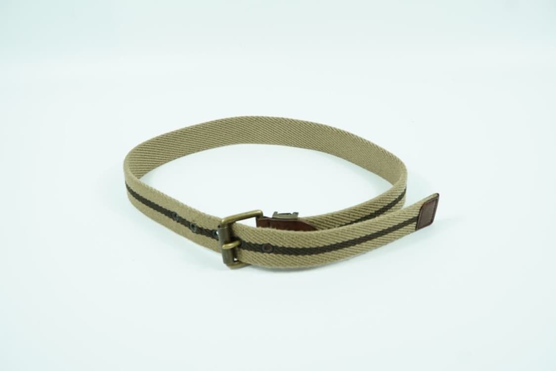 빈티지 아메카지 무드 배색 스트라이프 캔버스 웨빙 벨트 상품이미지4