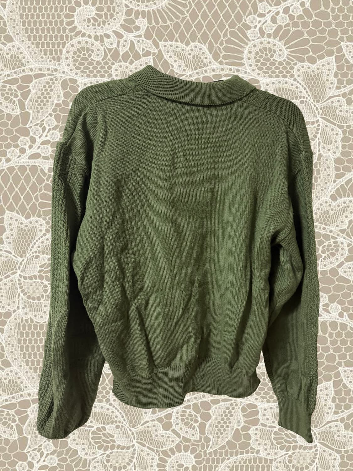 일본 빈티지 그린 카라 니트 모리걸 모리룩  상품이미지2