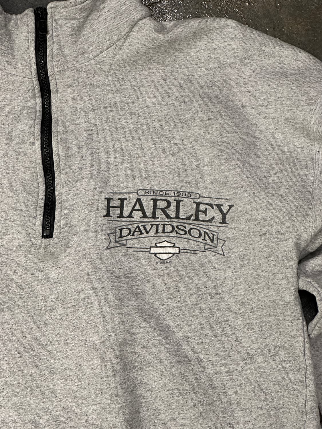 Hanes 할리데이비슨 그레이 하프집업 M 상품이미지3