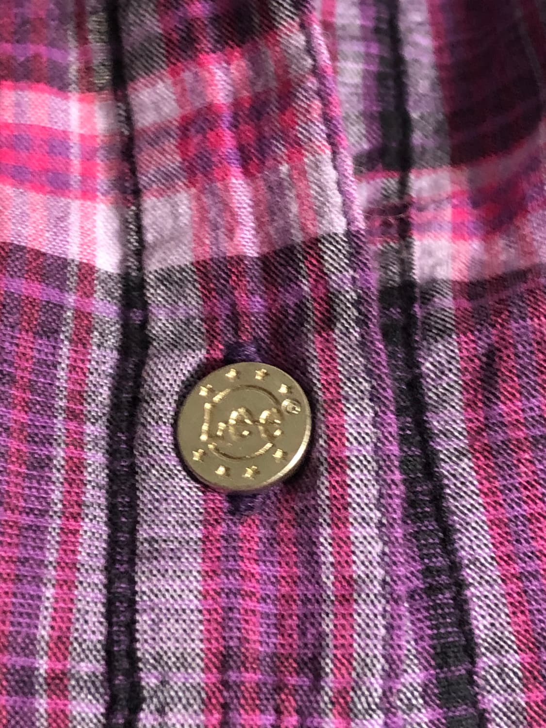 Lee purple check top 상품이미지4