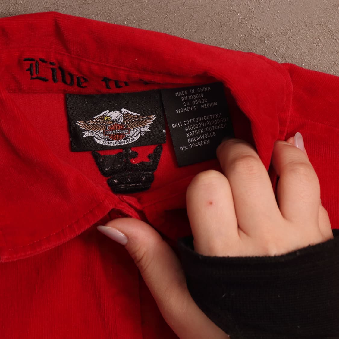 할리데이비슨 펑크 코듀로이 셔츠 A1504 상품이미지3