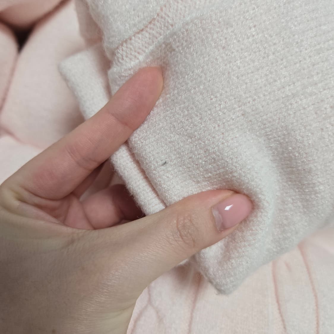 클리시어 츄츄 케이블 니트 패딩 pink 상품이미지3