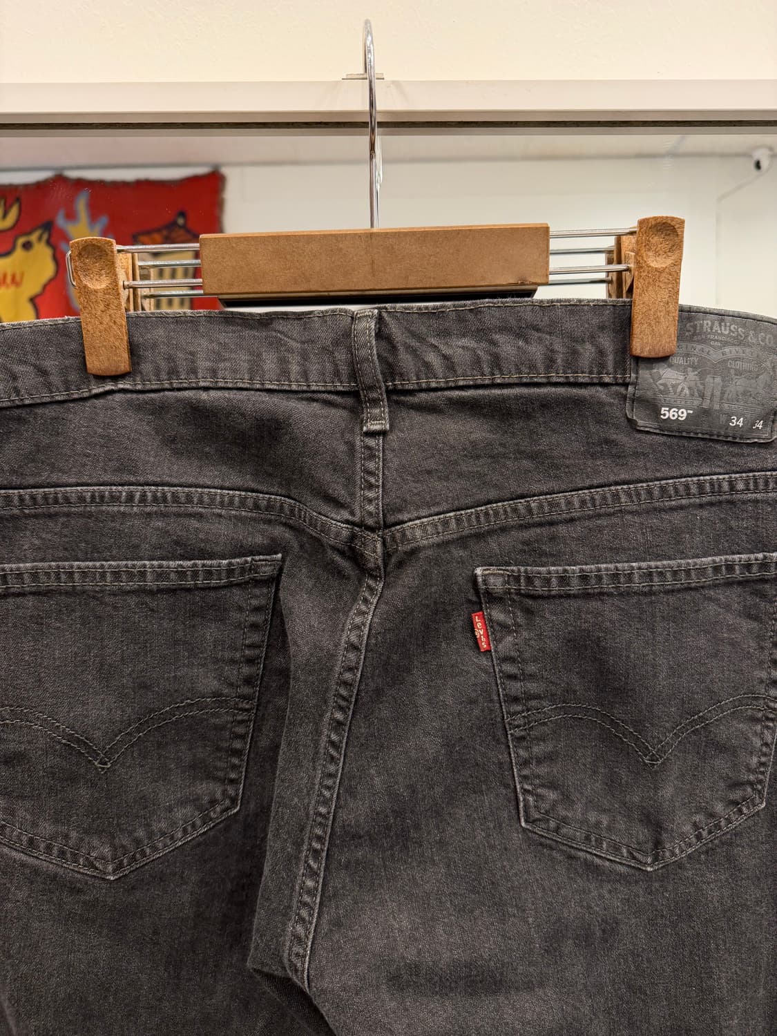 Levis 리바이스 569 흑청 데님 팬츠 (36inch) 상품이미지6