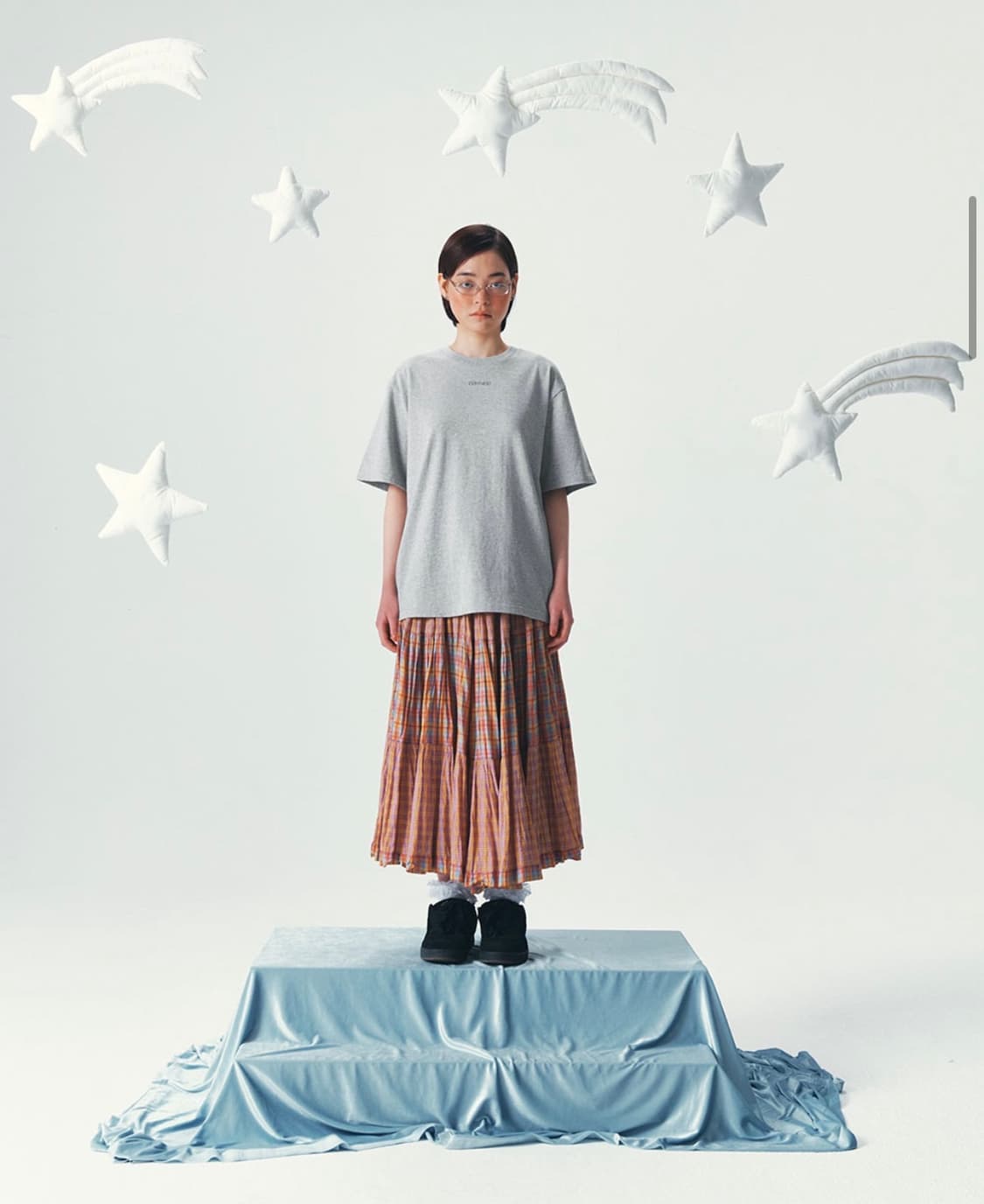 코이세이오 미니 로고 레귤러 티셔츠 반팔 멜란지그레이 상품이미지2