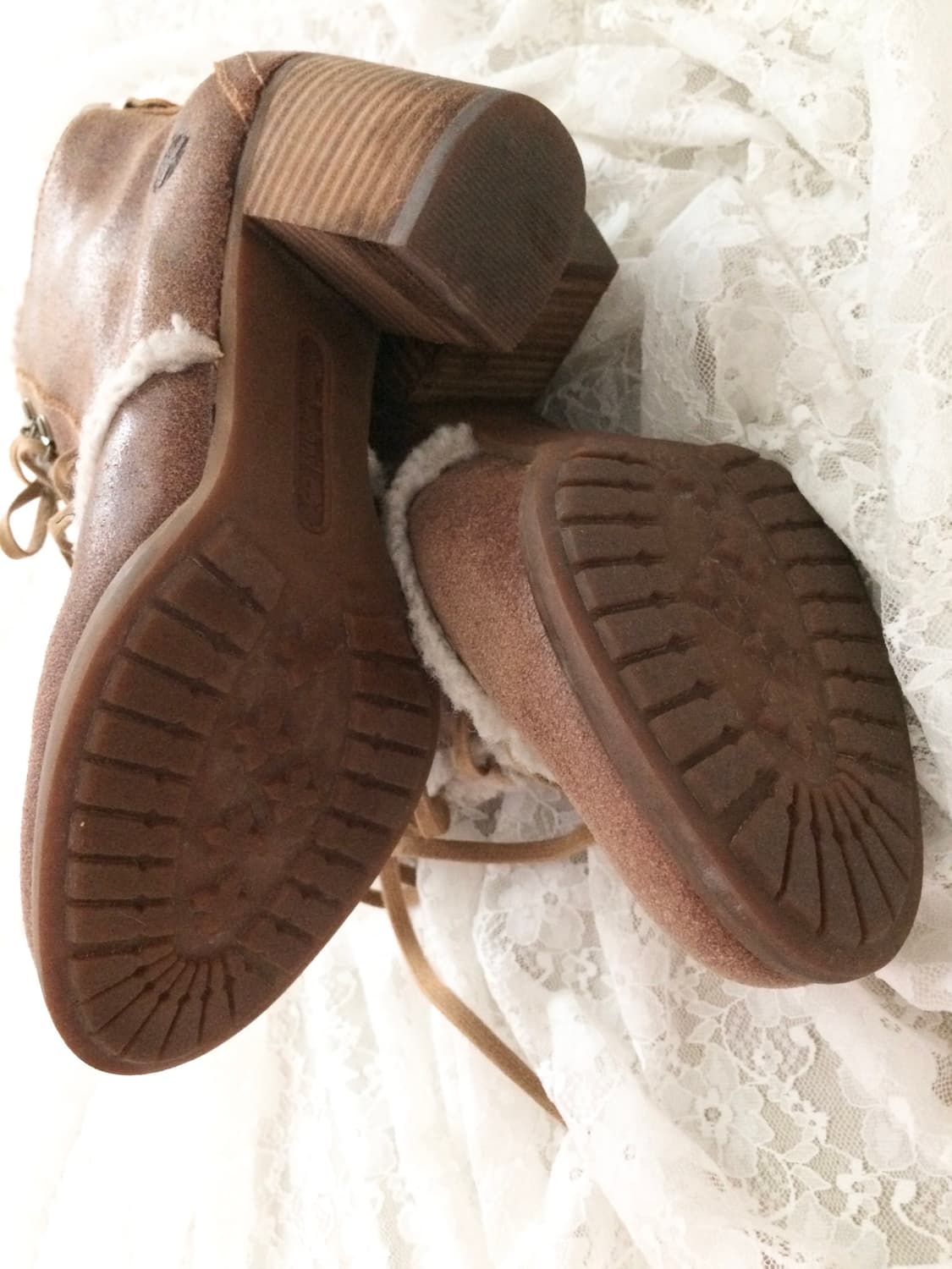 Vintage Timberland brown fur heels 상품이미지2