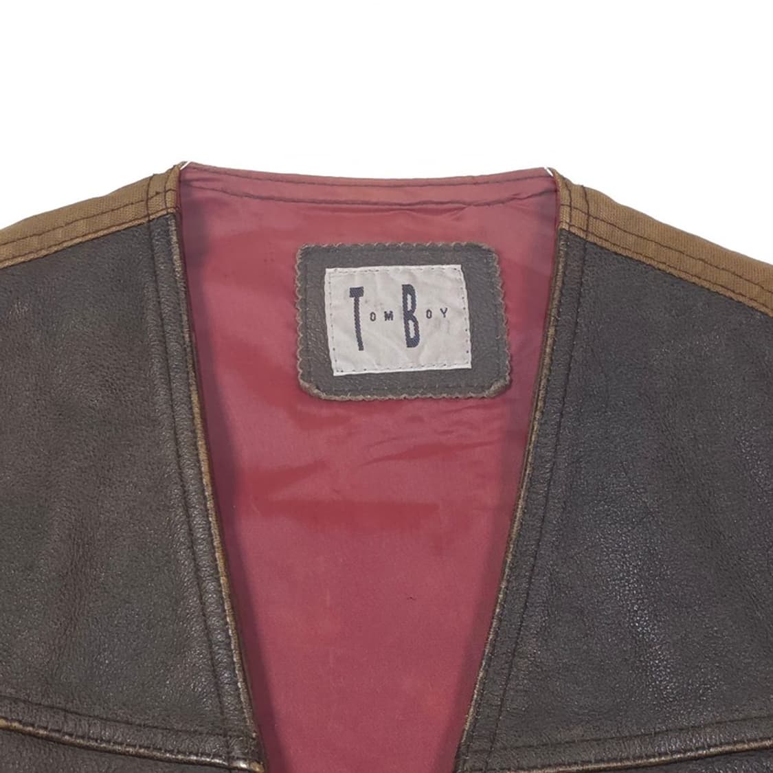 TOMBOY 리얼 소가죽 워크웨어 레더 베스트 95 상품이미지5