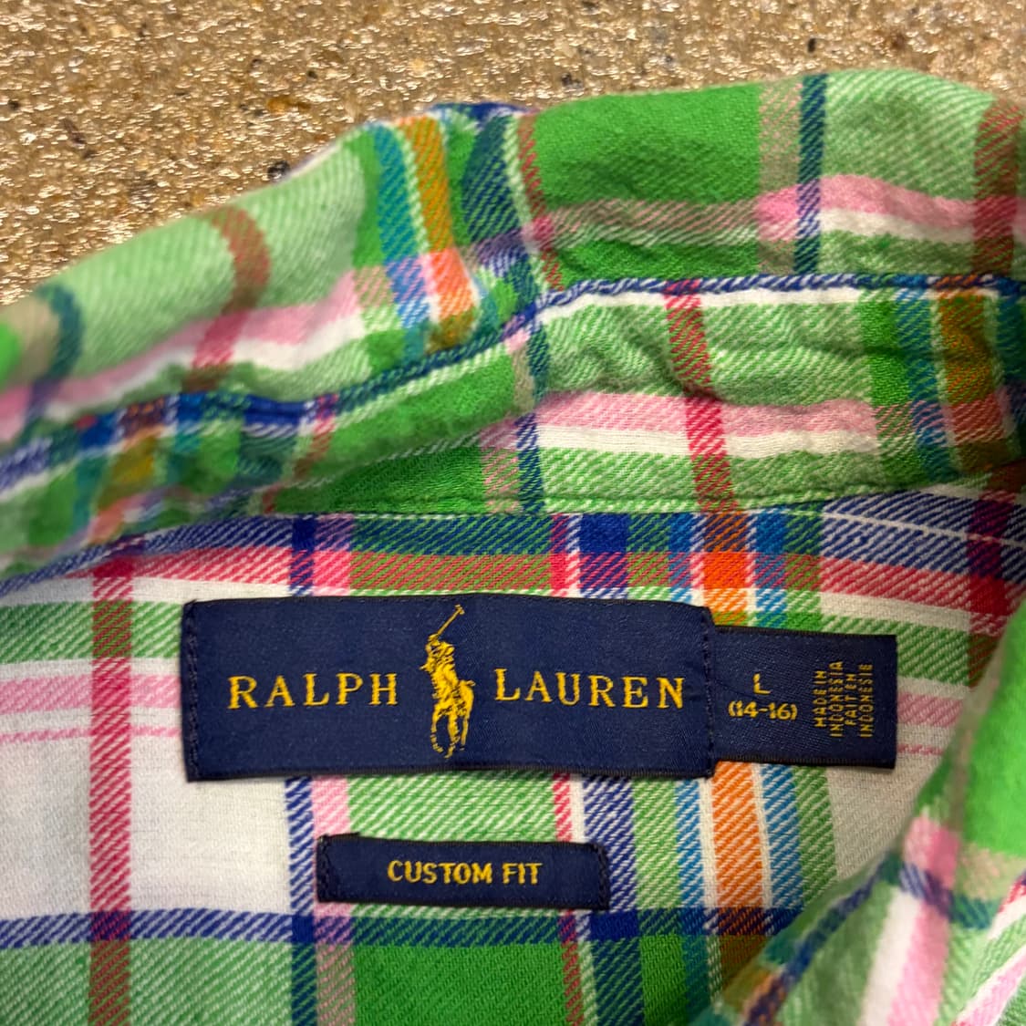 미국 빈티지 폴로랄프로렌 봄 체크셔츠 상품이미지5
