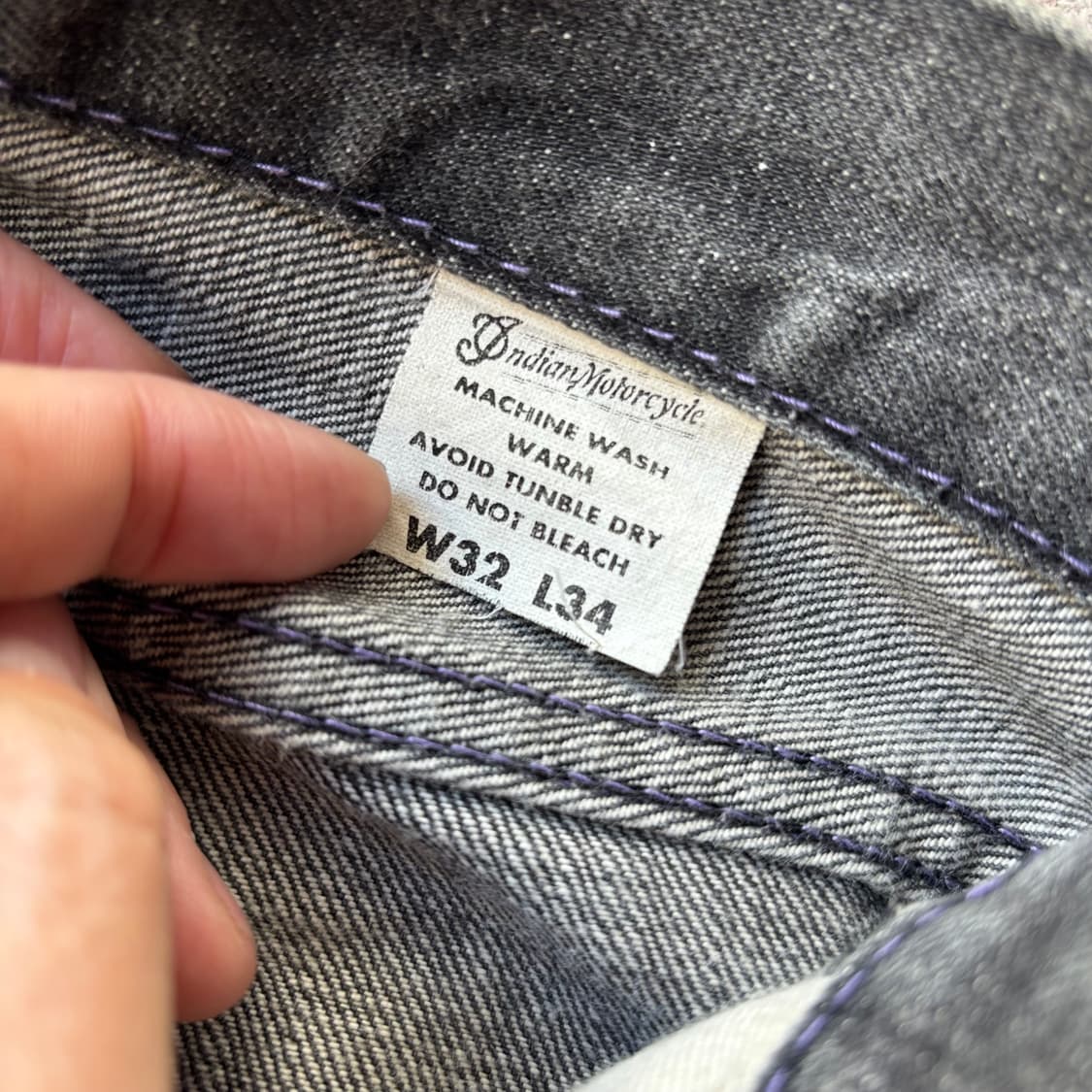 일본 인디언 모터사이클 셀비지 데님 팬츠 상품이미지10