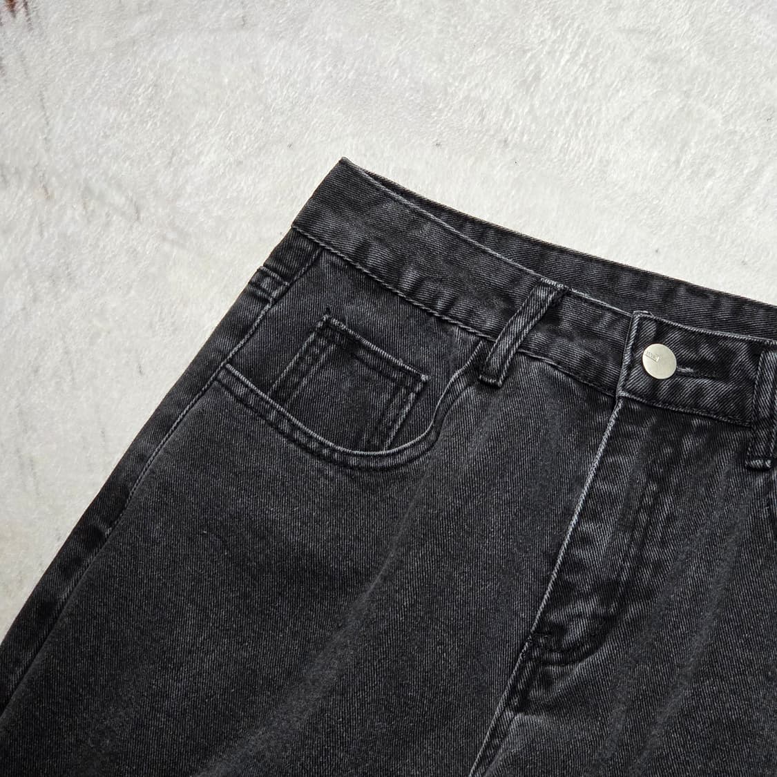 빈티지 그레이 흑청 데님 와이드팬츠 상품이미지2