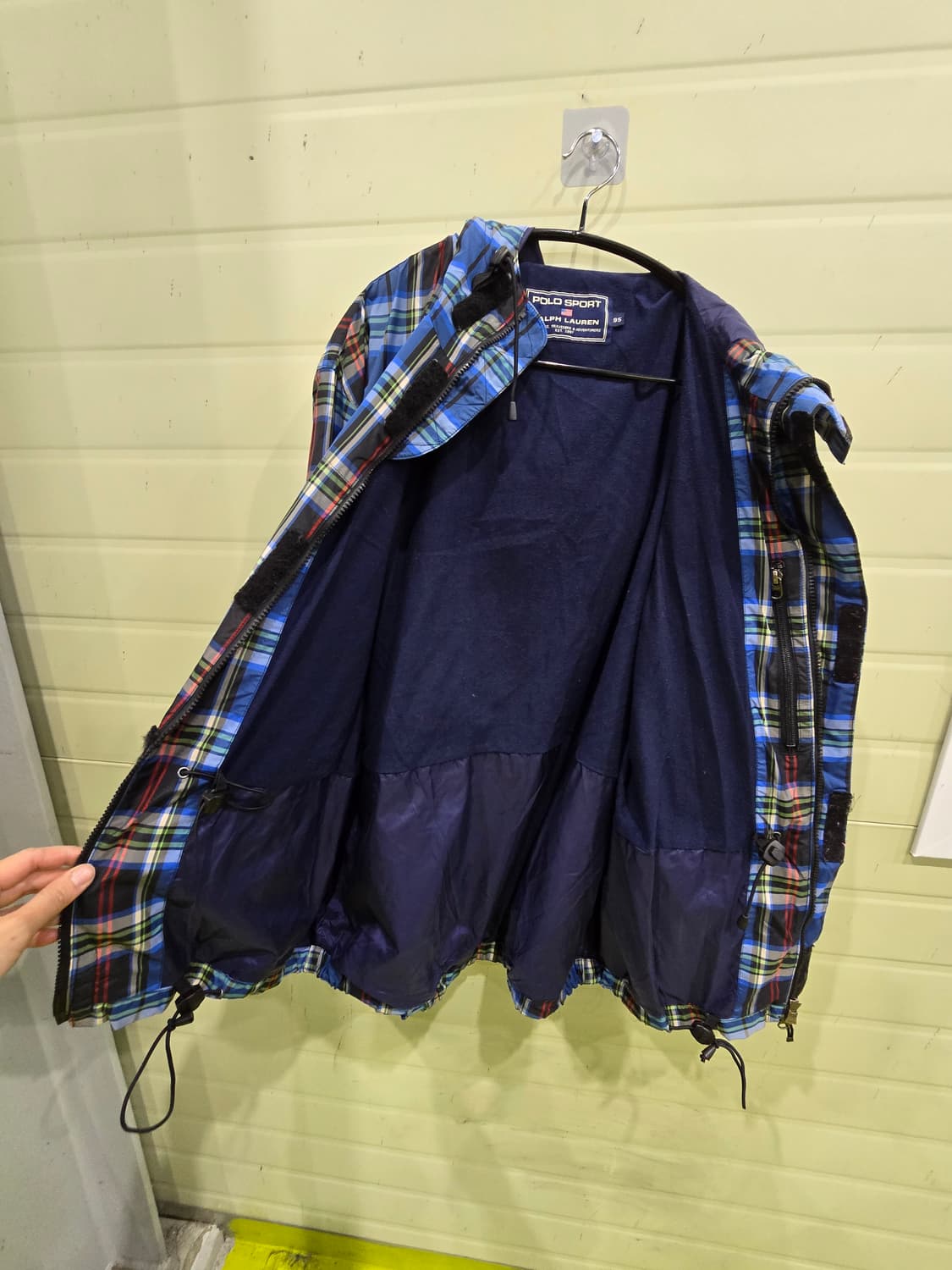 Y2K 폴로 스포츠 랄프로렌 체크 후드 자켓 95 상품이미지4