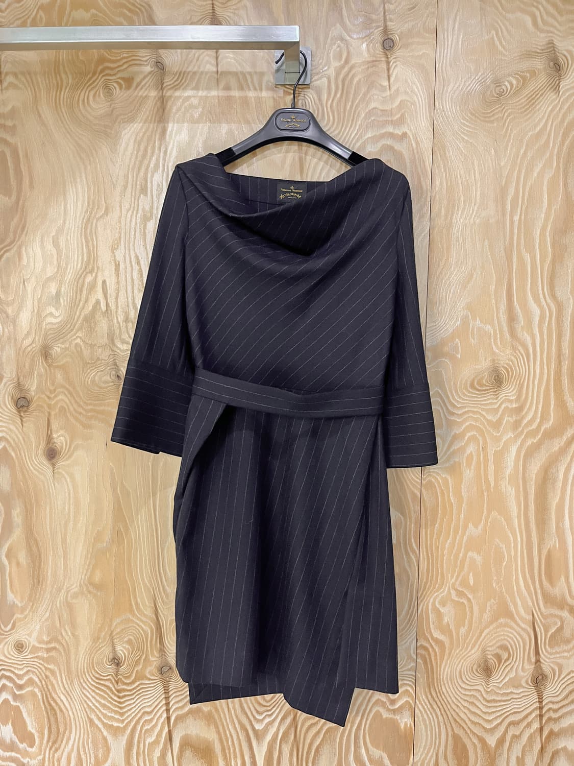 비비안웨스트우드 드레이프 넥 스트라이프 원피스 상품이미지2