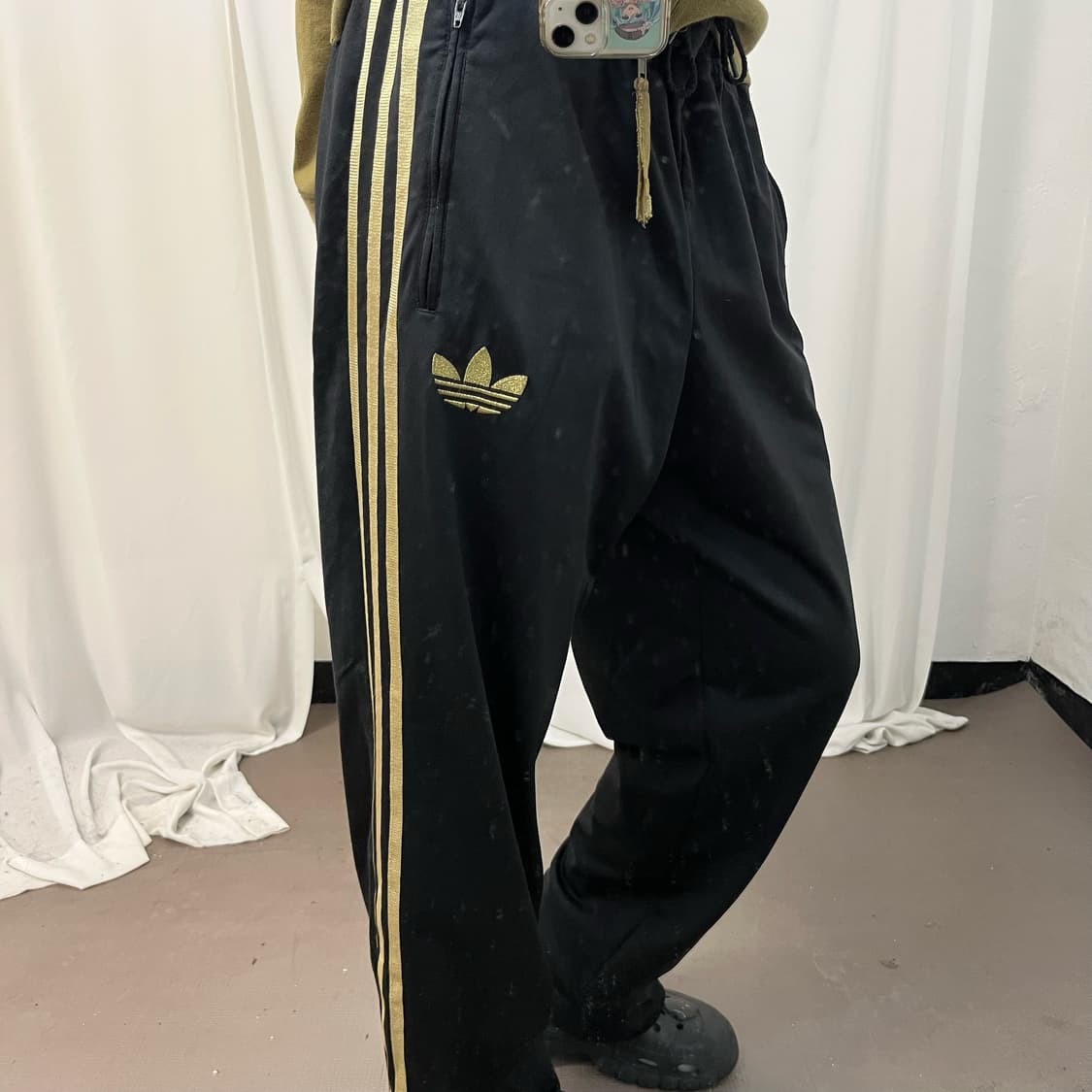 Adidas black gold Firebird track pants 상품이미지3