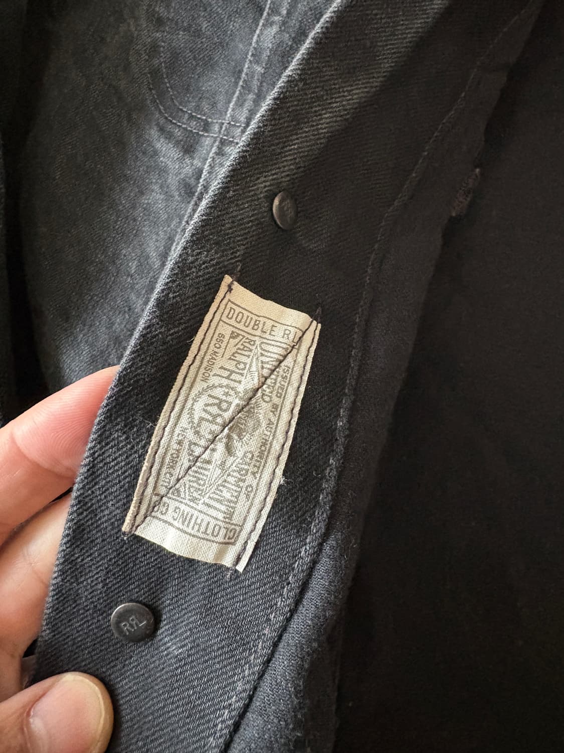[L] 더블알엘 rrl lot271 블랙 데님자켓 상품이미지5