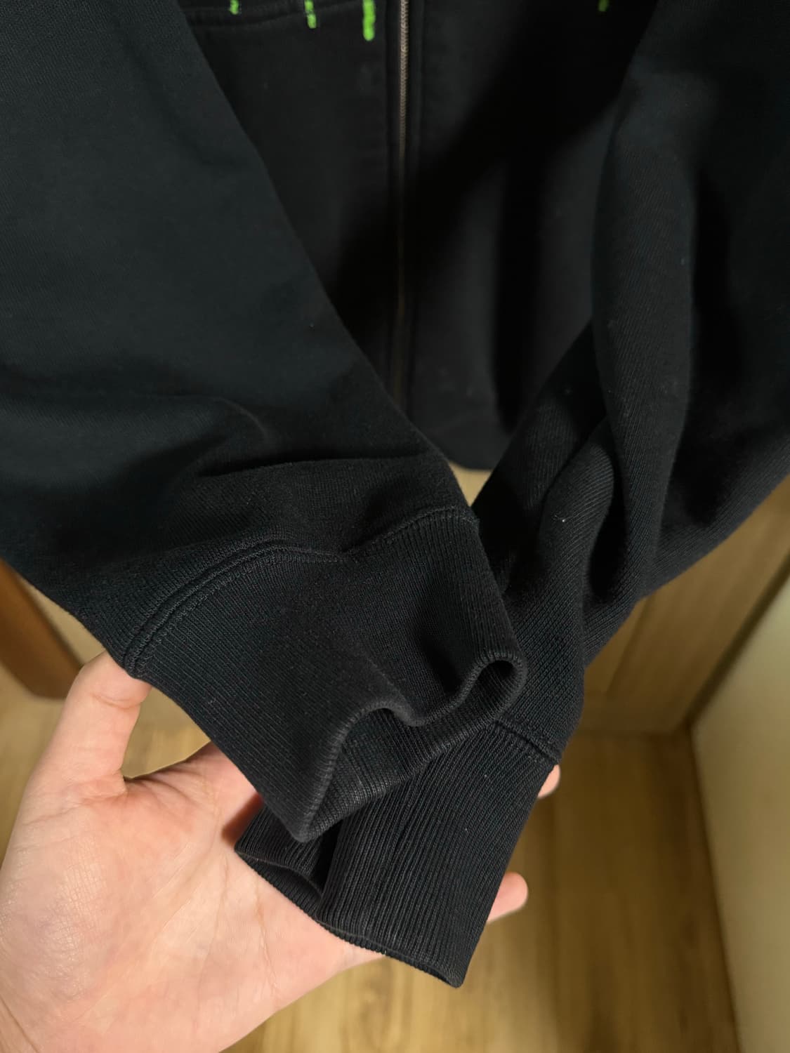 발렌시아가 스피드헌터 오버핏 후드집업 블랙  상품이미지5