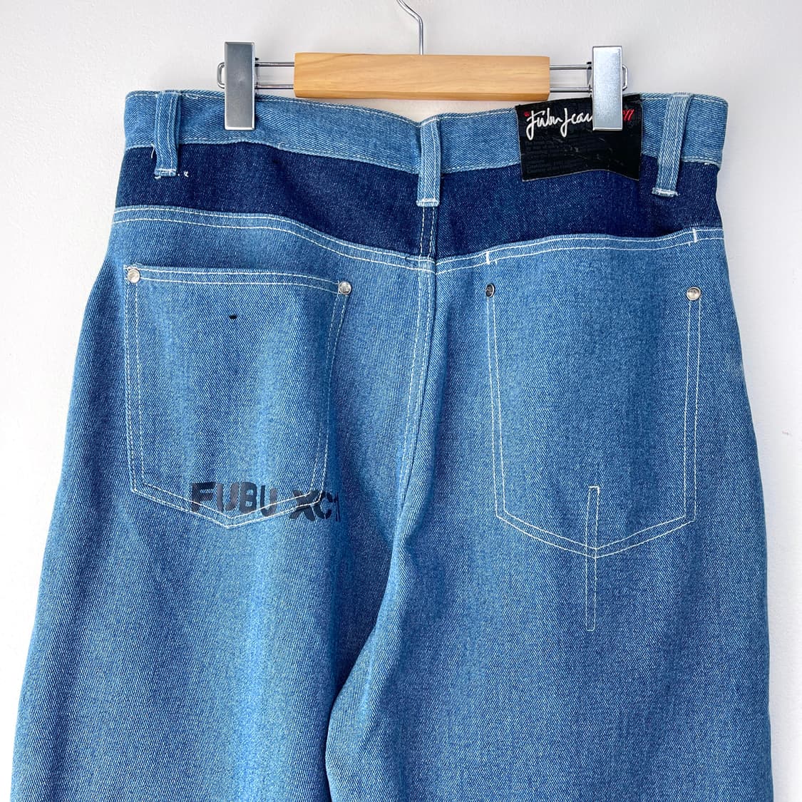 푸부 클라우드 패치워크 올드스쿨 와이드 데님 팬츠 상품이미지9