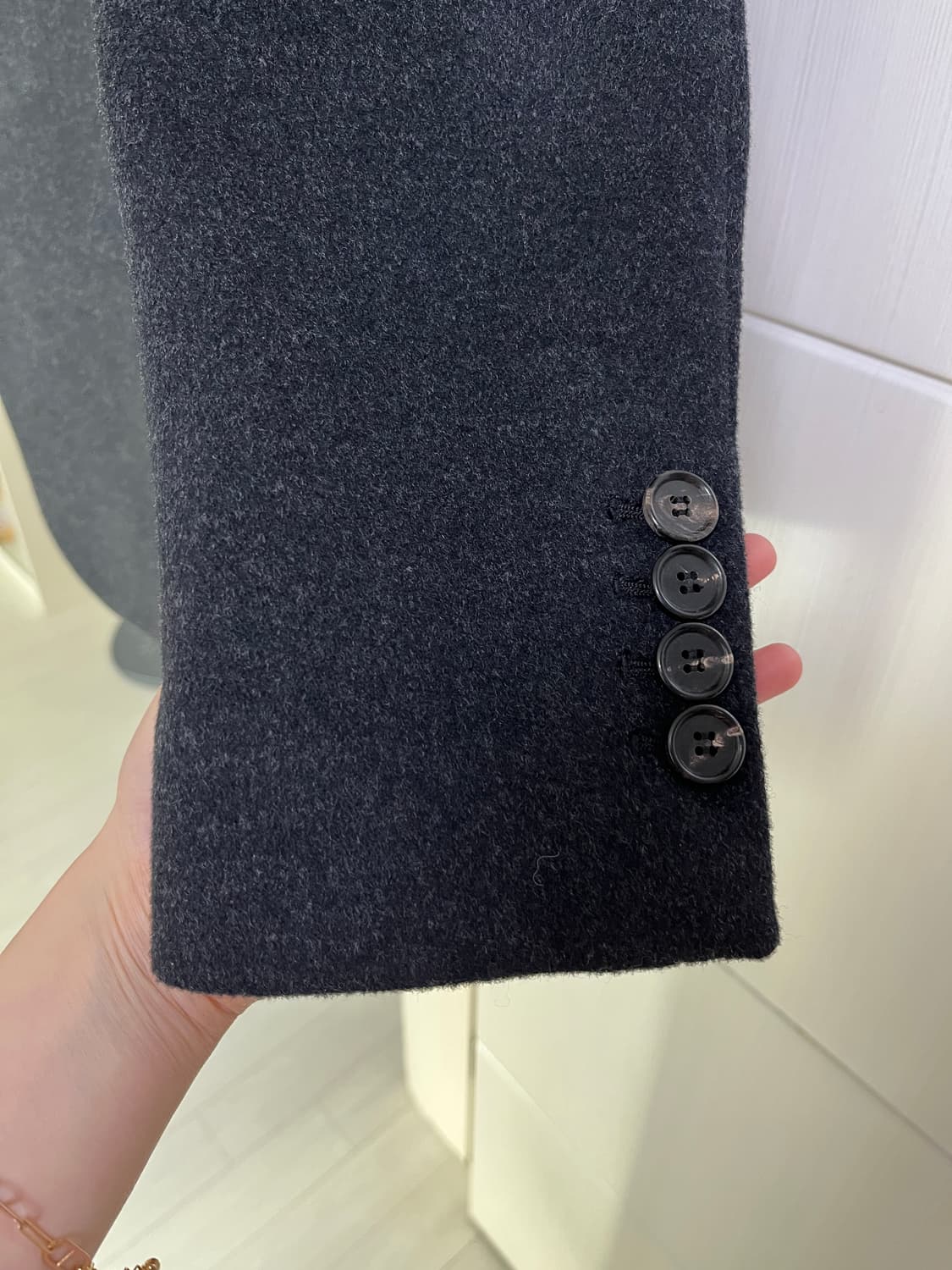 던스트 레이어드 캐시미어 울자켓 차콜그레이 xs 상품이미지8