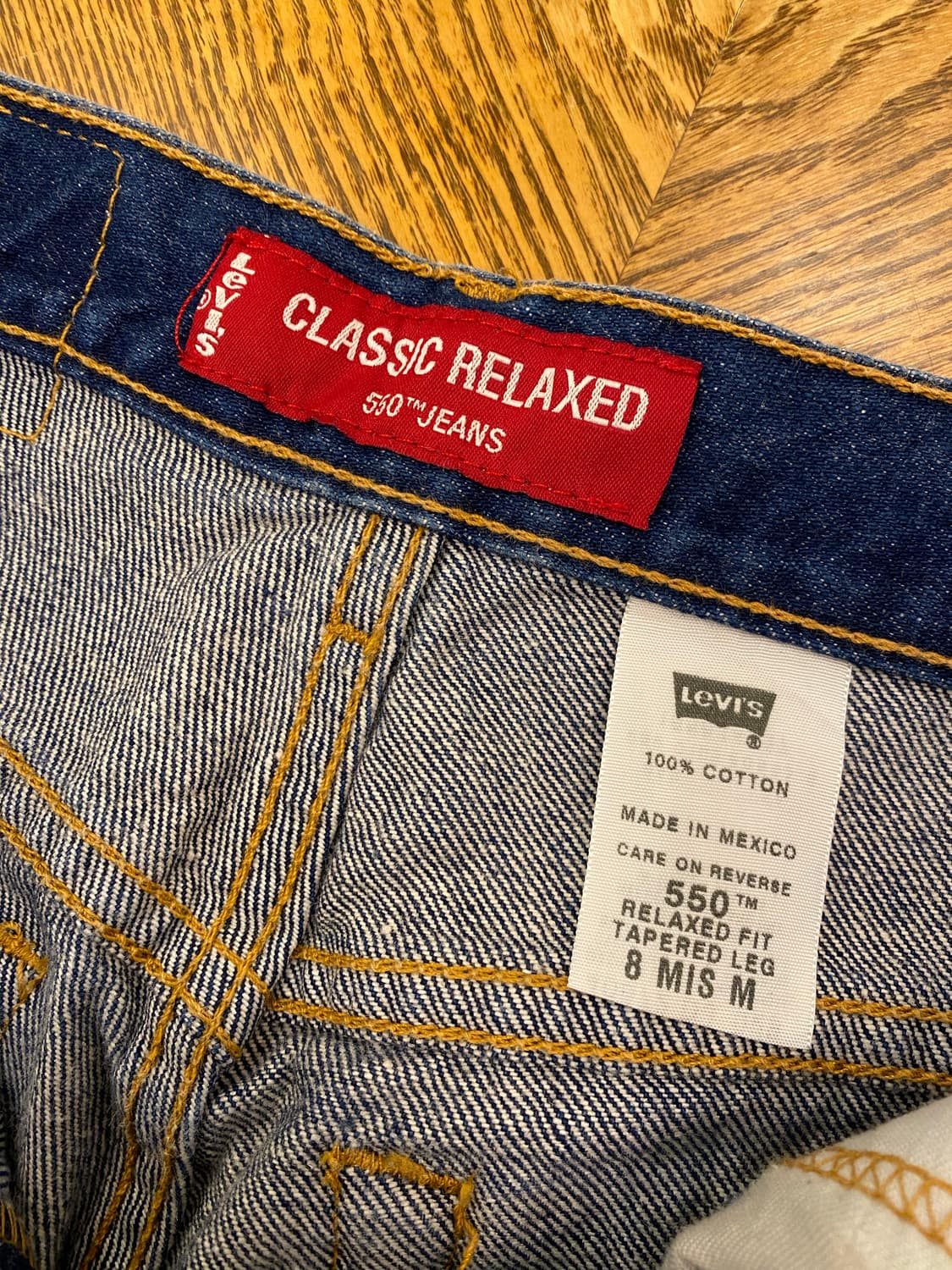 빈티지 리바이스 550 진청 테이퍼드진 상품이미지8