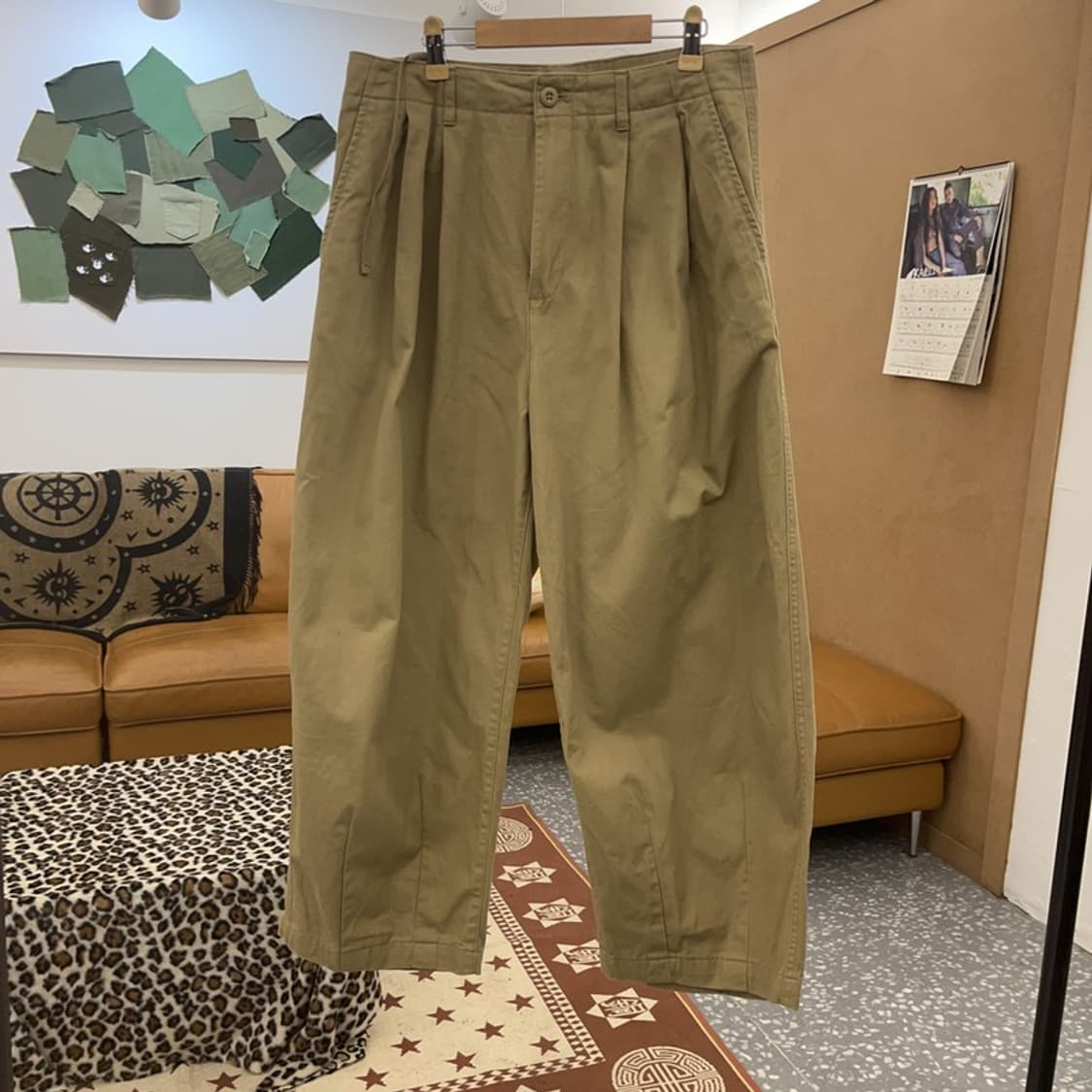 무신사스탠다드 캐주얼 핀턱 코튼팬츠 면바지 32인치 C09192 상품이미지3