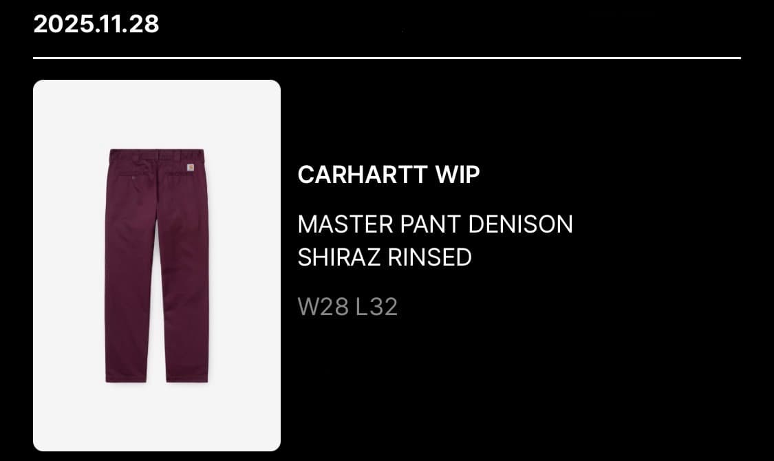 칼하트 WIP 팬츠 상품이미지2