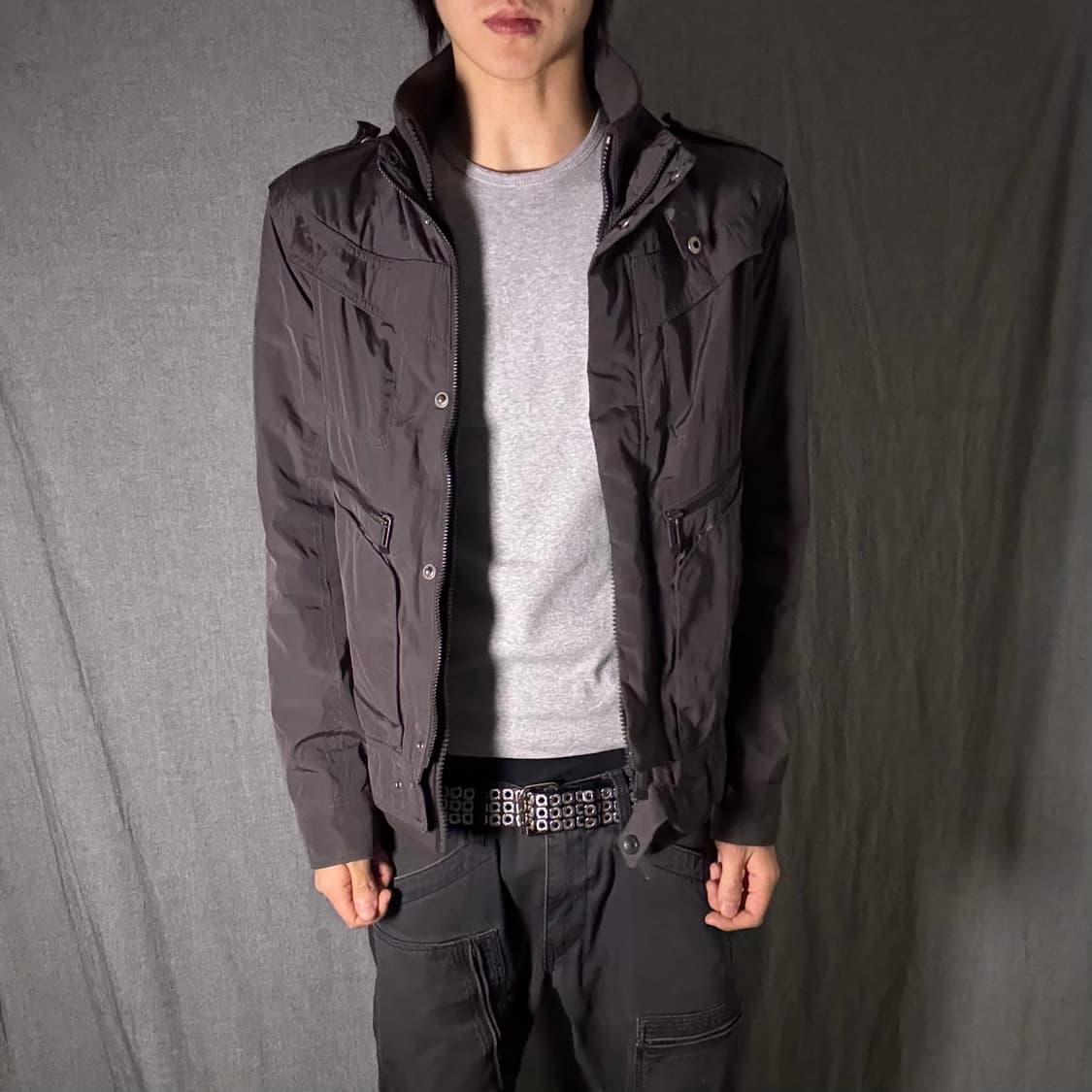 y2k 버커루 자켓 그레이 상품이미지2