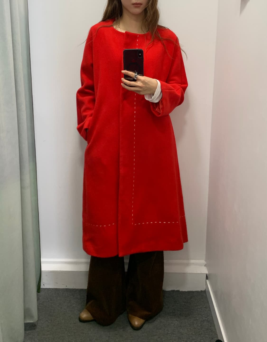 레드 칼라리스 롱코트 상품이미지7