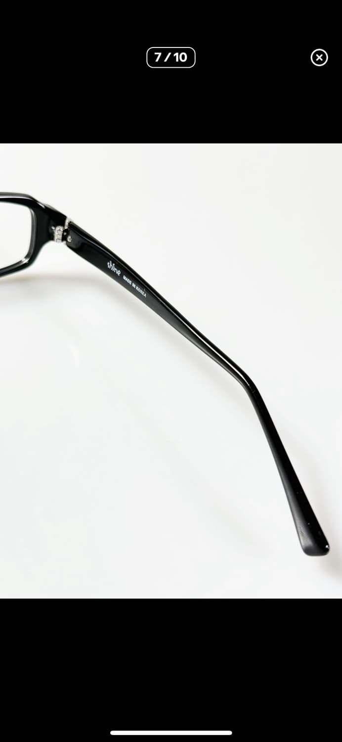 샤인 Shine 블랙 뿔테 스퀘어 에폭시 프레임 빈티지 안경 상품이미지7