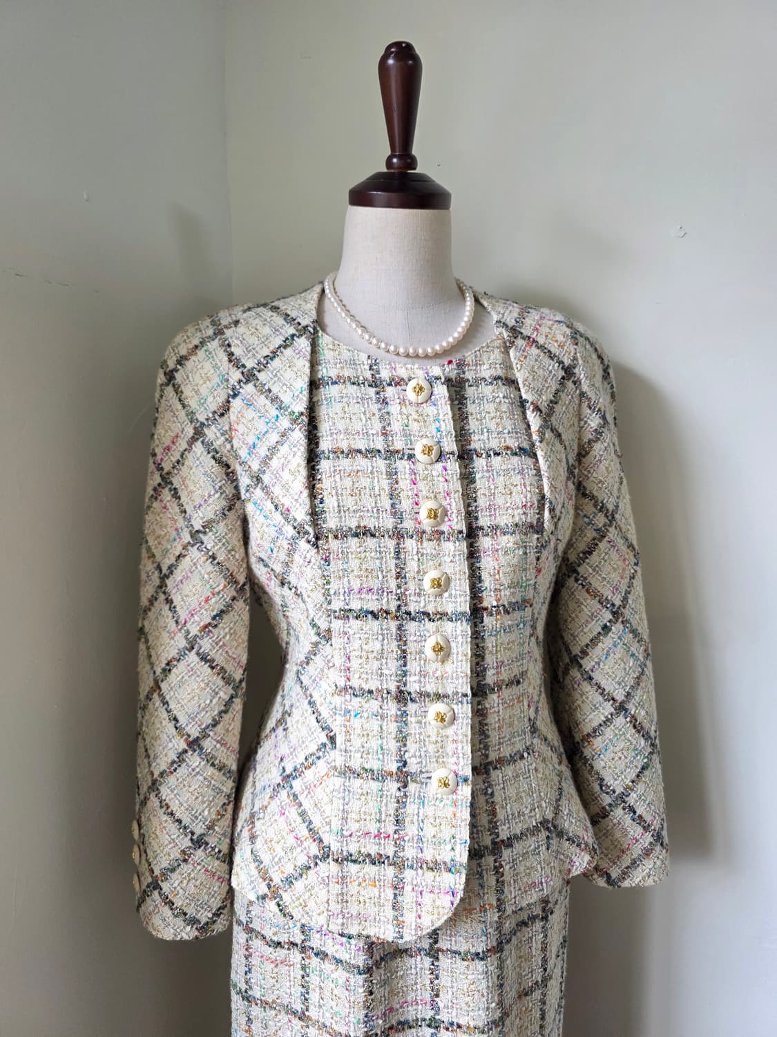 Leilian 레리안 부클 트위드 셋업 상품이미지2