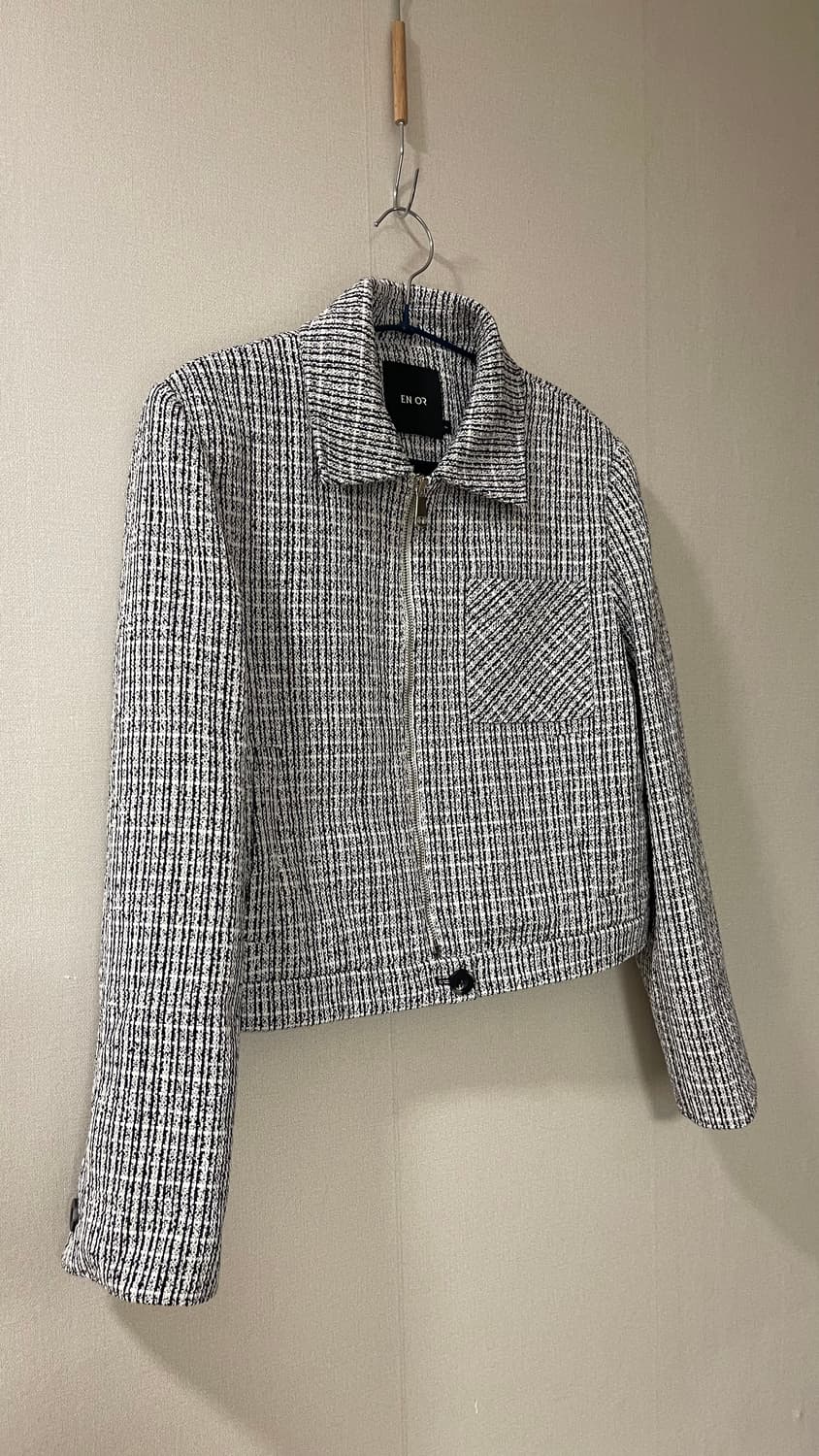 새상품) 엔오르 트위드 크롭 집업 자켓 정가 238,000원 하객룩 상품이미지4