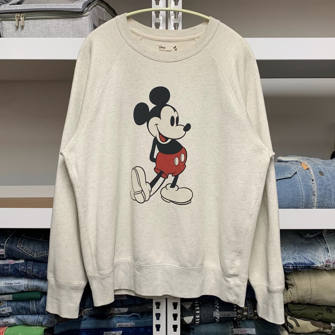 [L] 유니클로 X 디즈니 미키마우스 래글런 맨투맨 스웻셔츠 상품이미지2