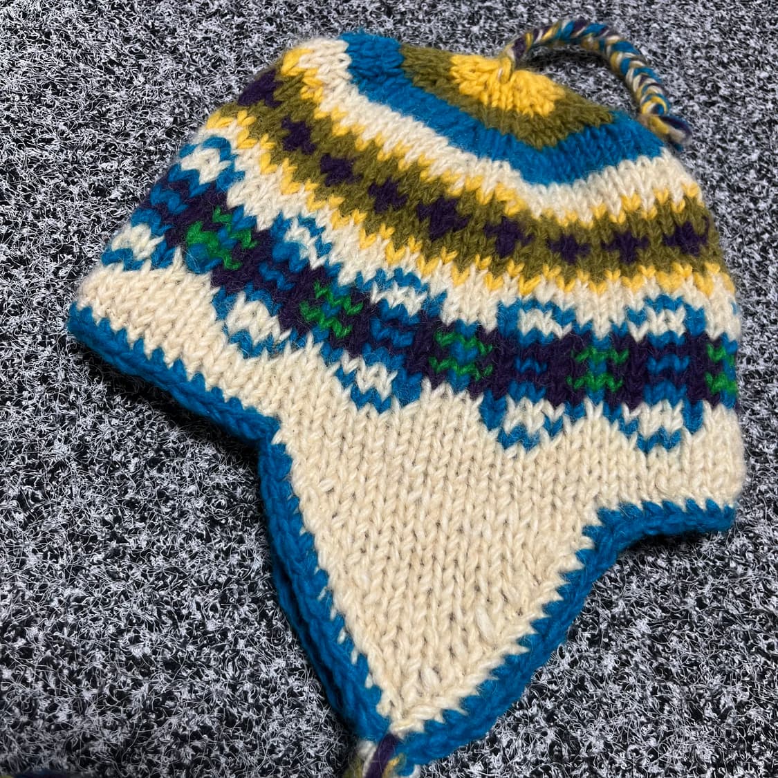 빈티지 핸드메이드 니트 귀돌이 모자 상품이미지3