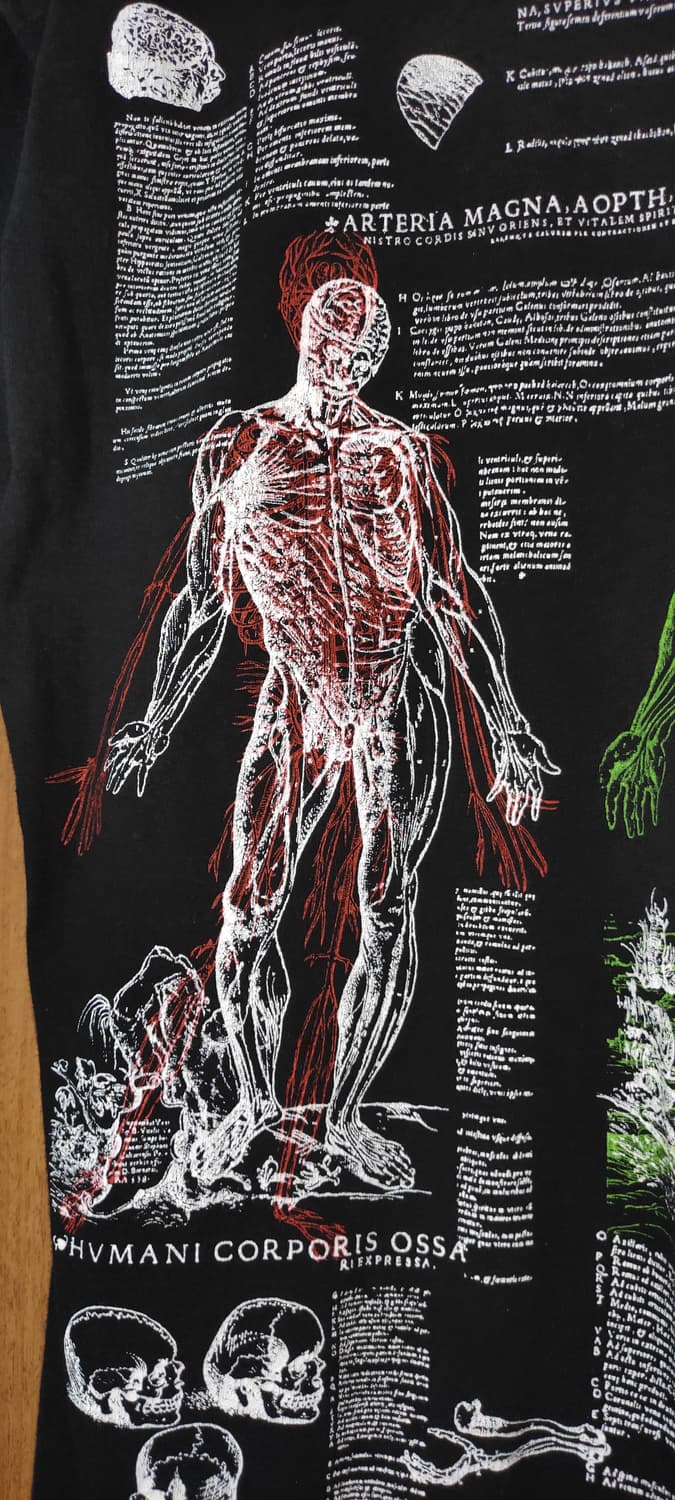90s anatomy 해부도 티셔츠 상품이미지6