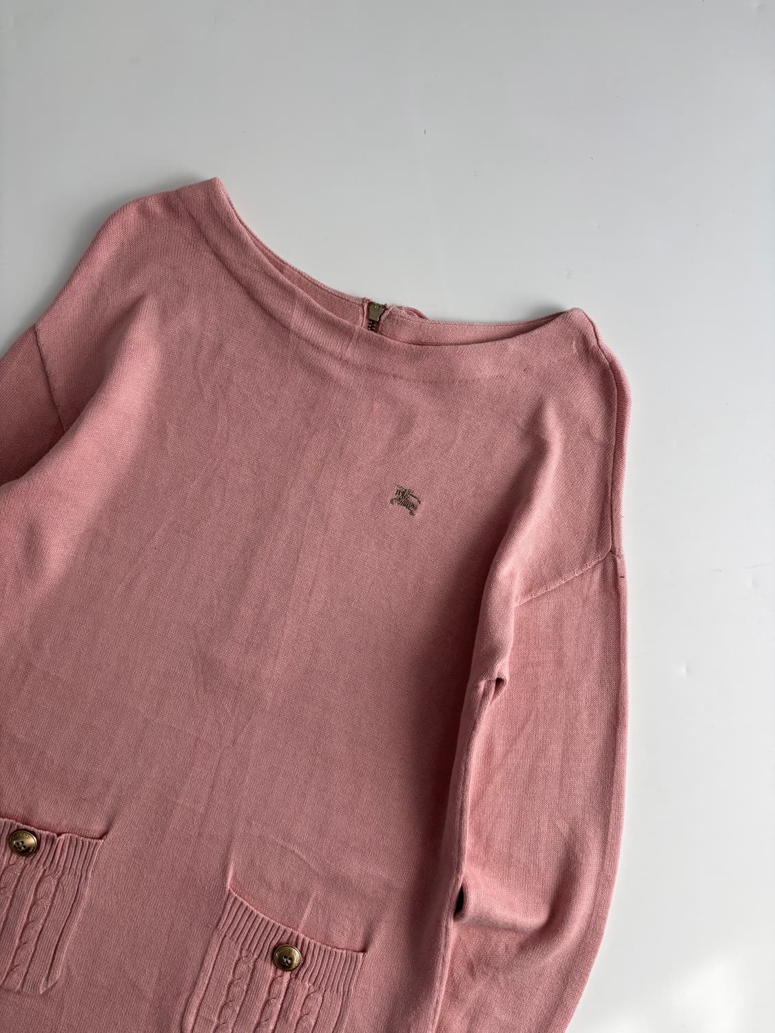 Burberry 버버리 블루라벨 핑크 울 원피스 상품이미지2