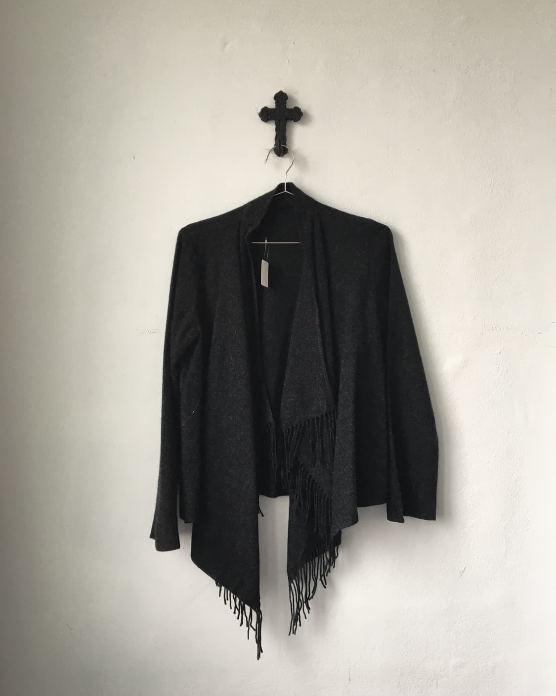 Fringe drape open cardigan 상품이미지2