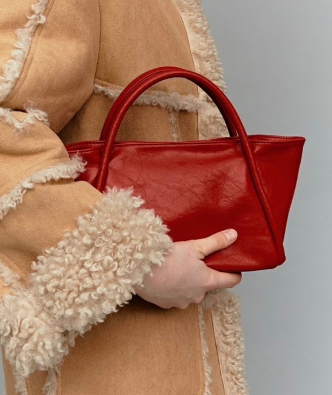 여밈 대퍼백 미니 레드 상품이미지1