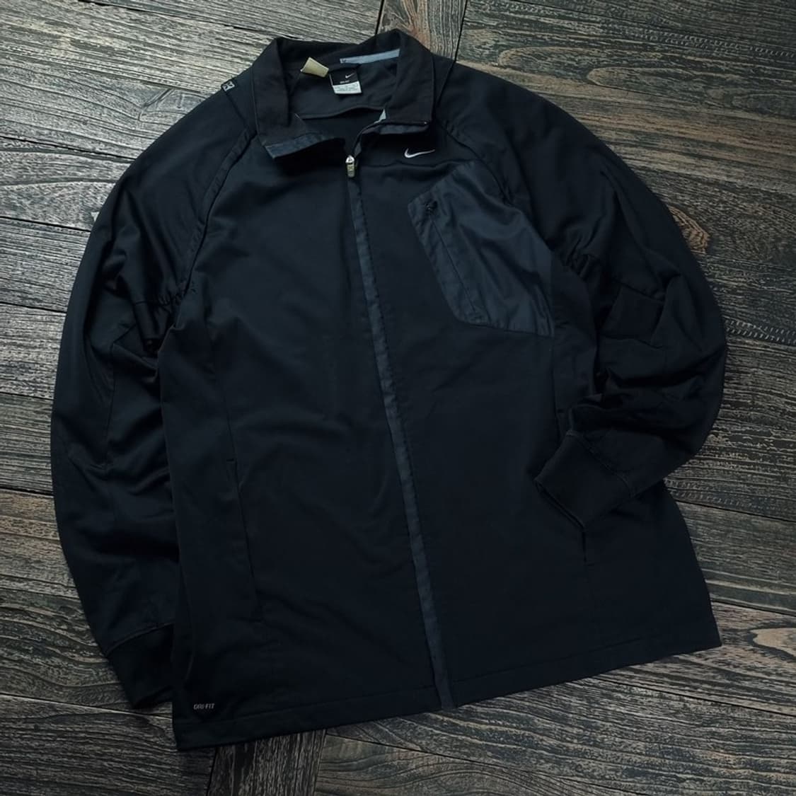 [나이키] 00'S 드라이핏 스우시 자수 집업 자켓 블랙 M17959 상품이미지1