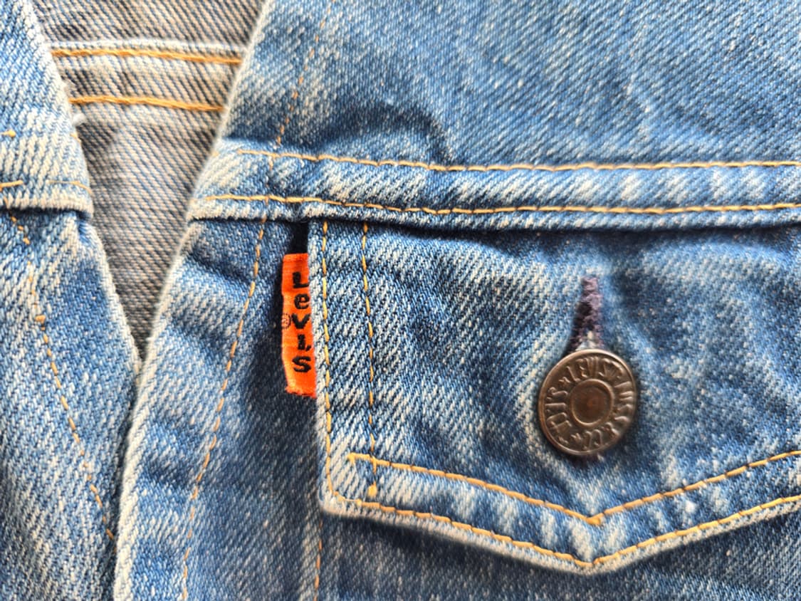 70s 리바이스 오렌지탭 데님 베스트 상품이미지4