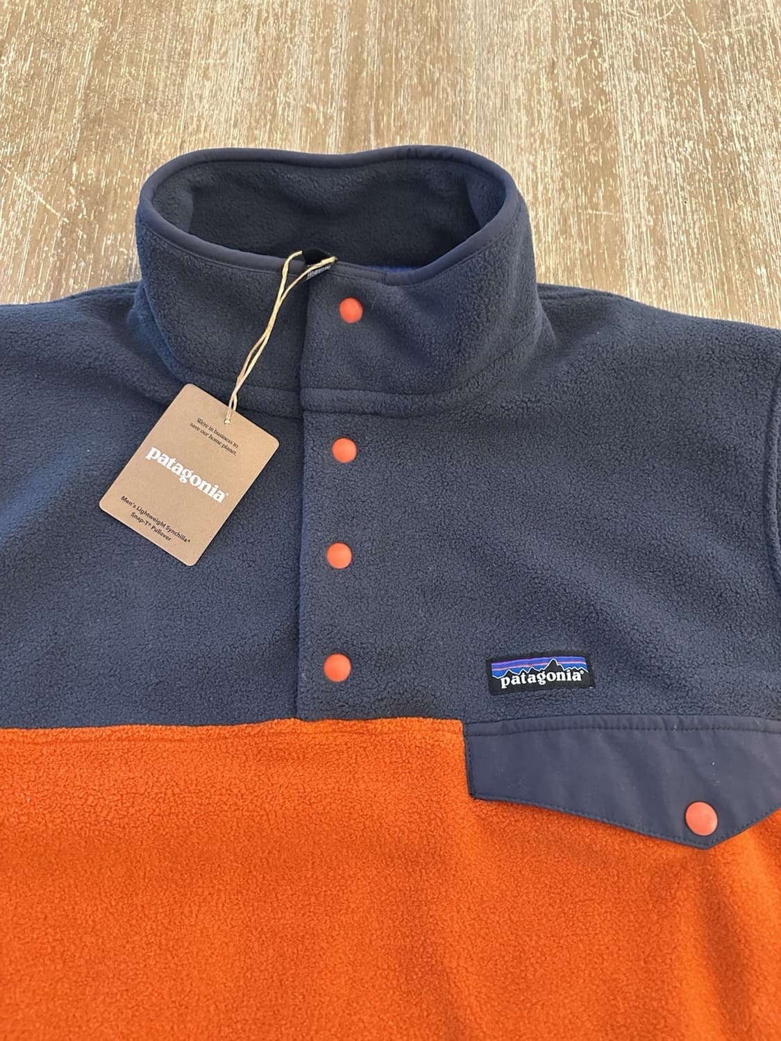 20FW 파타고니아 신칠라 스냅-T 네이비 오렌지 플리스 상품이미지2