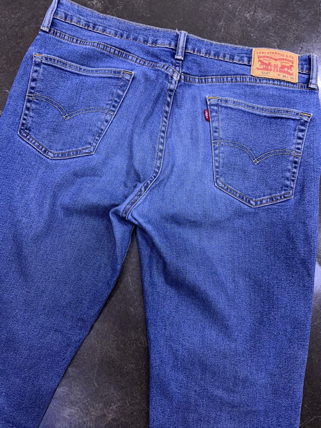리바이스 514 스트레이트핏 중청 워싱 블루 데님팬츠 34 상품이미지6