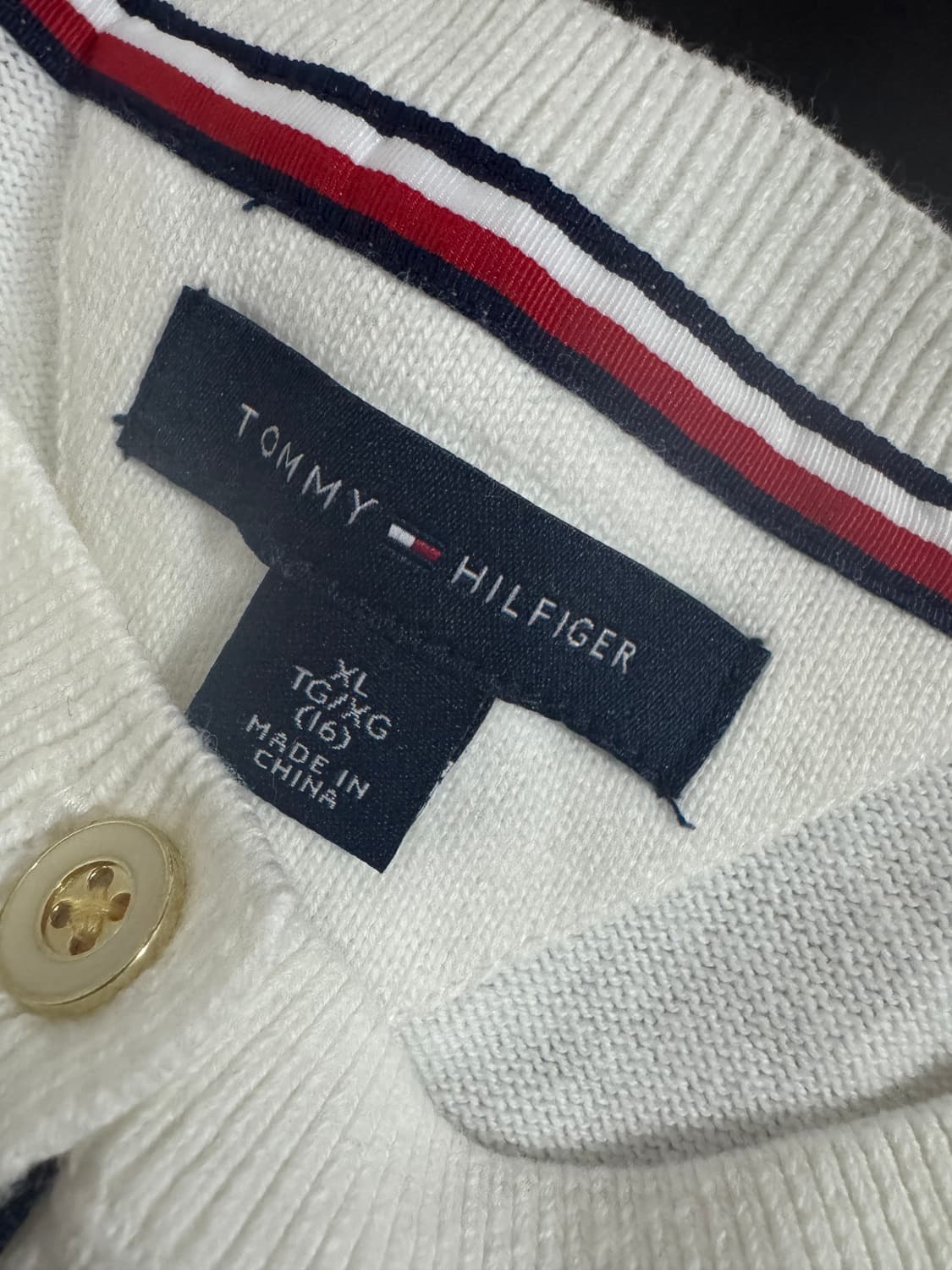 타미힐피거 키즈 화이트 솔리드 가디건 16 상품이미지3