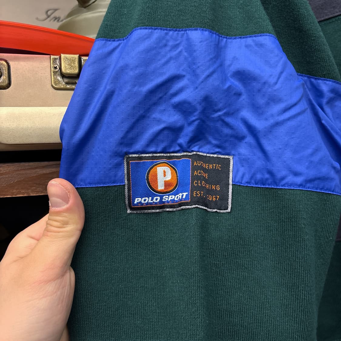 90s 폴로 스포츠 스트라이프 나일론 라이닝 럭비셔츠  N930 상품이미지5