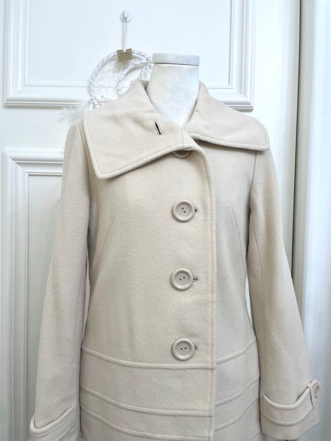 pink cream basic warm coat(size-11) 상품이미지5