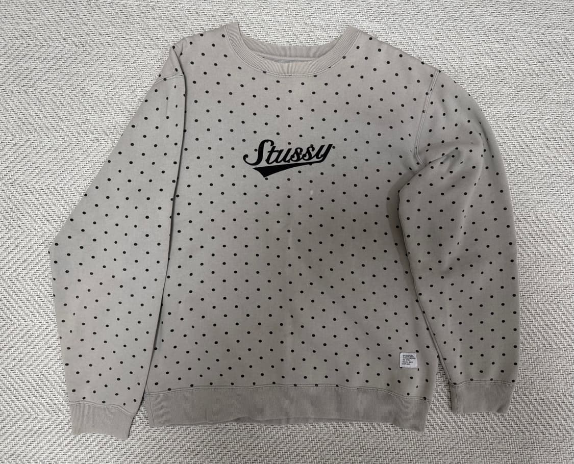 스투시 도트 땡땡이 맨투맨 상품이미지1